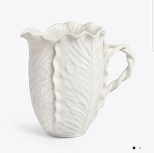 Tory Burch Lettuce Ware Pitcher in Creamy White